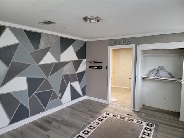 interior space featuring wood-type flooring