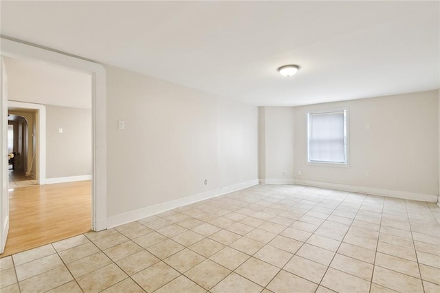 view of tiled spare room