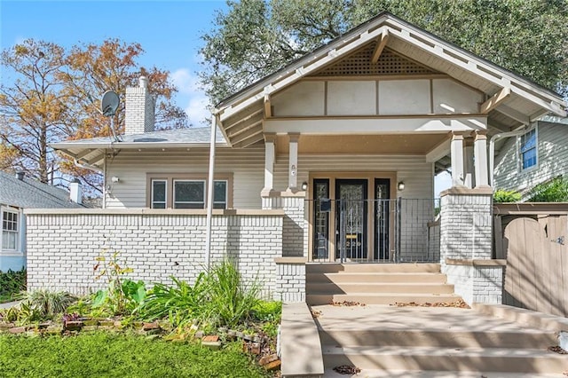 view of front of house featuring a porch