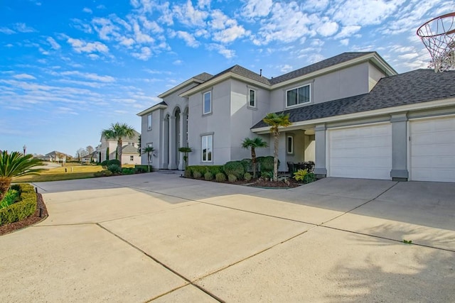 view of property featuring a garage