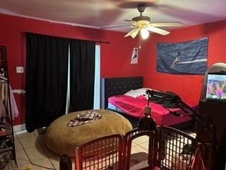 bedroom featuring tile patterned flooring