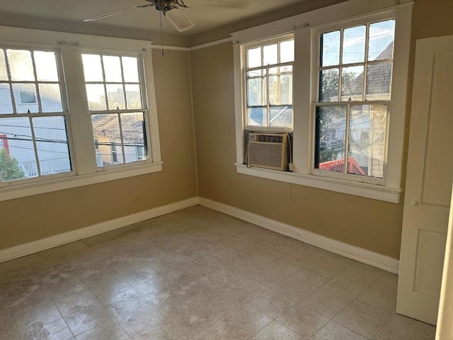 3526 Louisiana Ave Parkway, New Orleans, LA 70125 - unfurnished room with cooling unit and ceiling fan