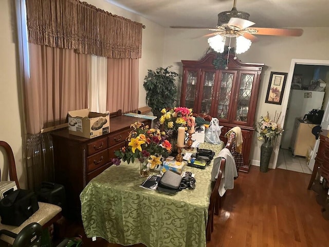 3526 Louisiana Ave Parkway, New Orleans, LA 70125 - bedroom with wood-type flooring and ceiling fan