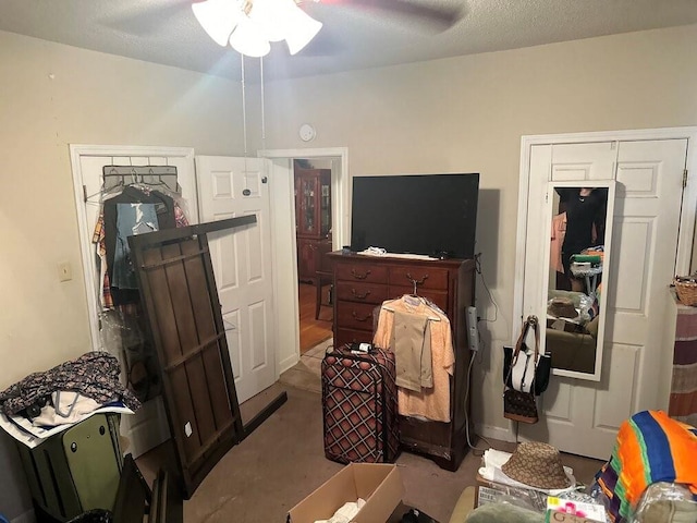 3526 Louisiana Ave Parkway, New Orleans, LA 70125 - bedroom featuring a textured ceiling and ceiling fan