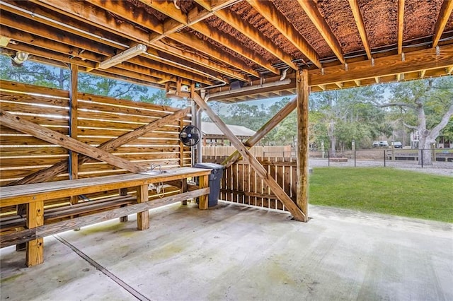 view of patio with fence