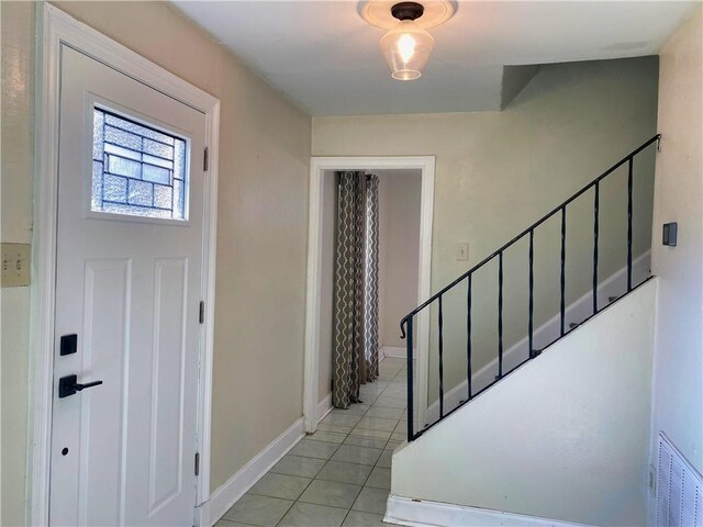 view of tiled foyer