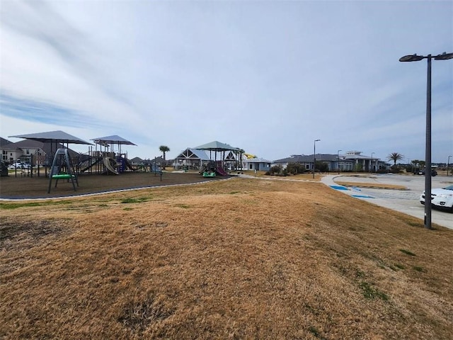 exterior space with a playground