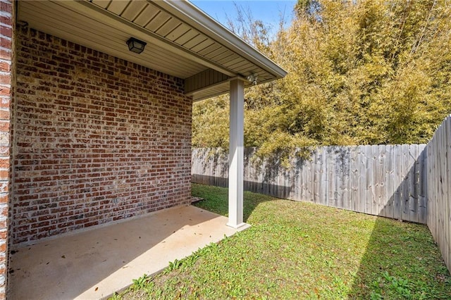 view of yard featuring a patio