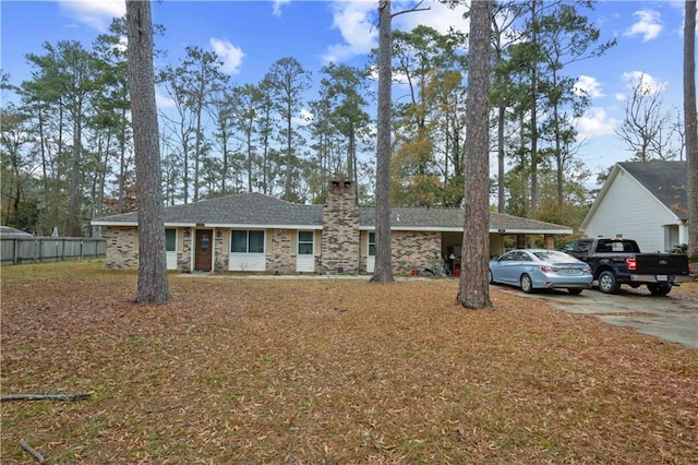 view of ranch-style house