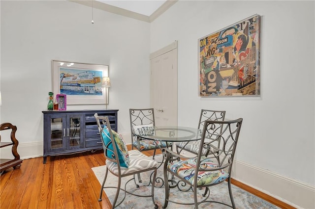 dining space featuring light hardwood / wood-style floors