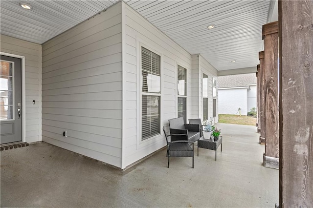 view of patio / terrace featuring covered porch