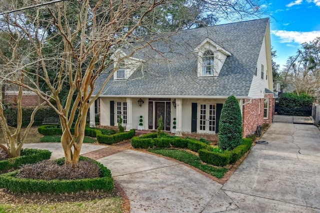 view of new england style home