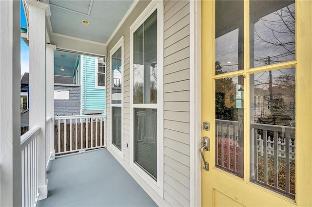 balcony with covered porch