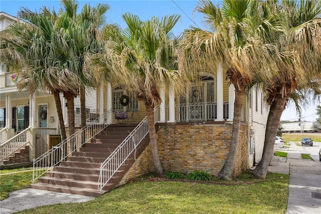 view of property exterior featuring a yard