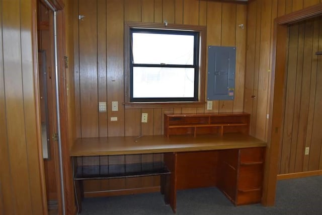 1668 2nd St, Lutcher, LA 70071 - unfurnished office with electric panel and wooden walls