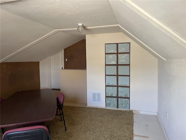 additional living space with lofted ceiling
