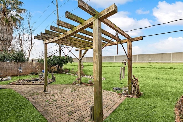 view of patio / terrace with a pergola