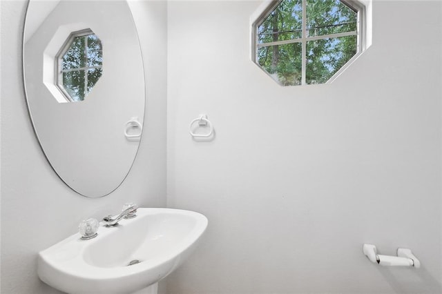 bathroom featuring sink and plenty of natural light