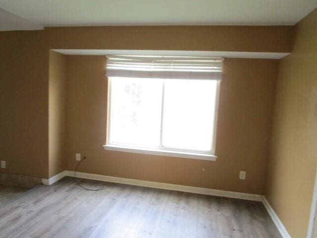 empty room featuring light hardwood / wood-style flooring