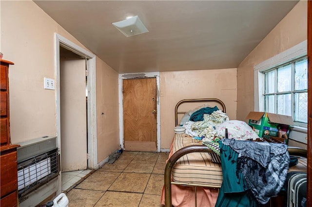 interior space featuring light tile patterned floors