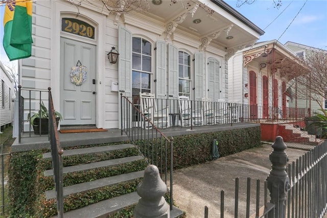 view of doorway to property