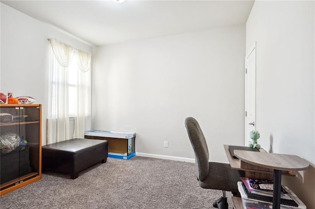 office area with carpet floors