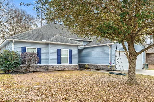 view of property exterior featuring a garage