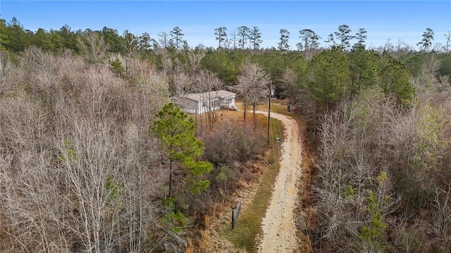 drone / aerial view featuring a rural view