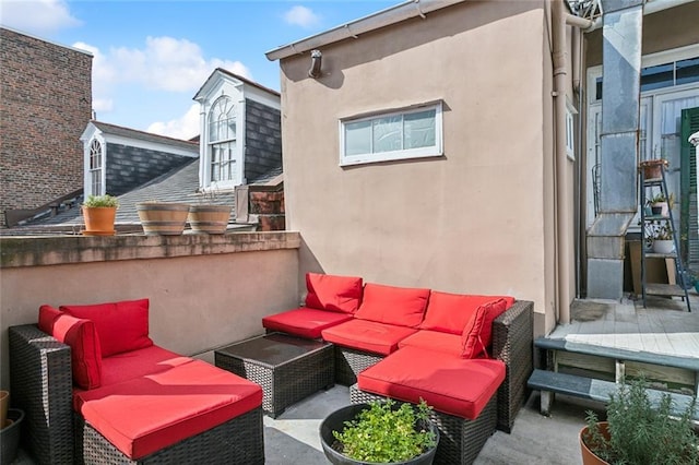 view of patio / terrace with an outdoor hangout area