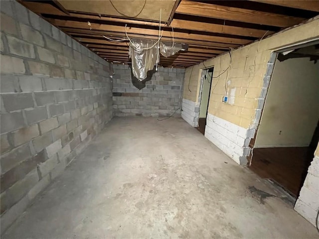 view of basement