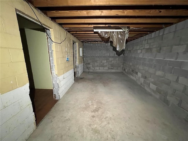 view of basement