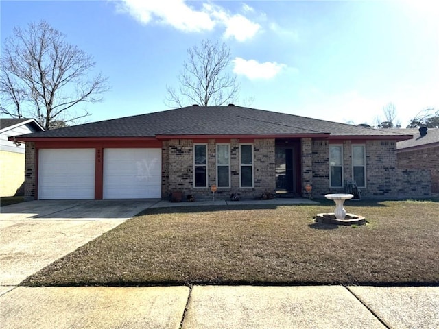 ranch-style house featuring a garage