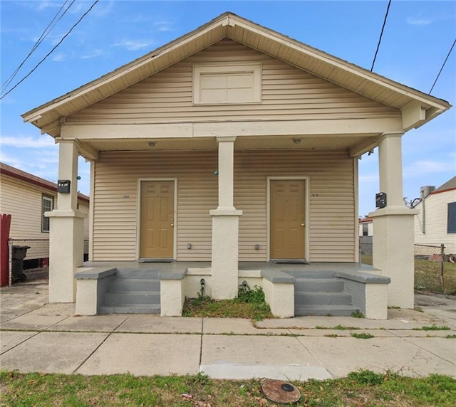 view of bungalow-style home