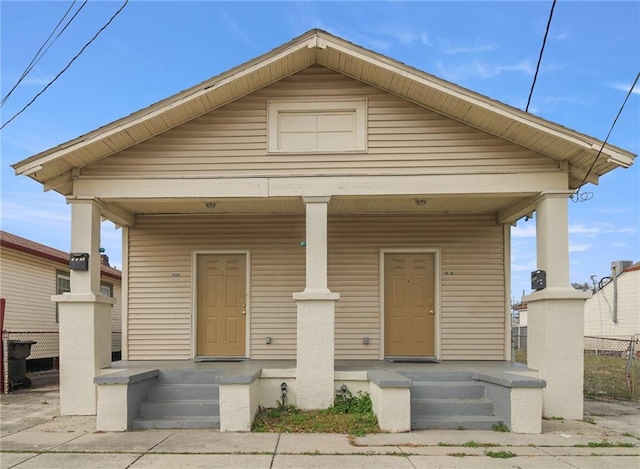 view of bungalow