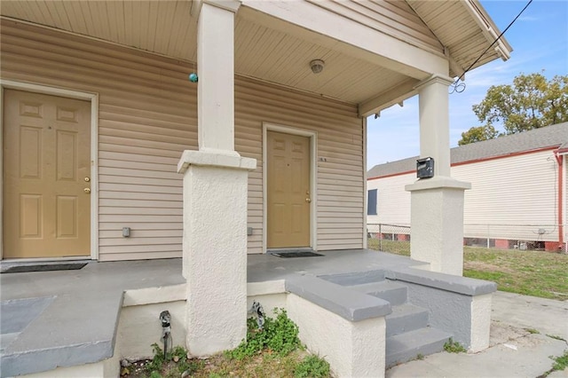 view of doorway to property