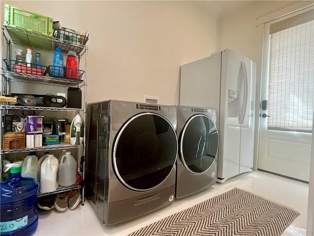 laundry area featuring separate washer and dryer