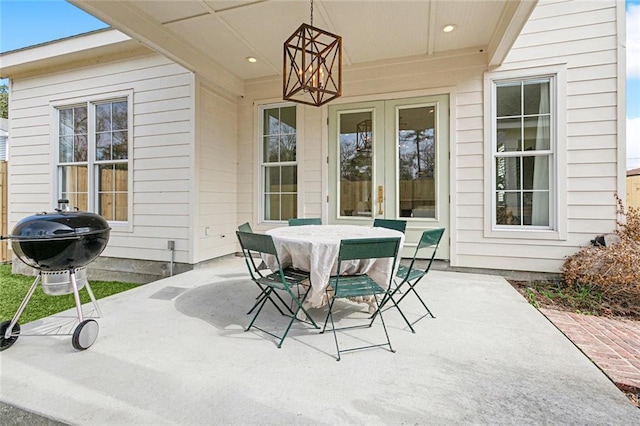 view of patio with grilling area