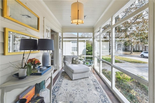 view of sunroom