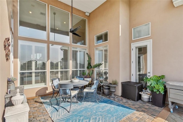 view of patio featuring outdoor dining space