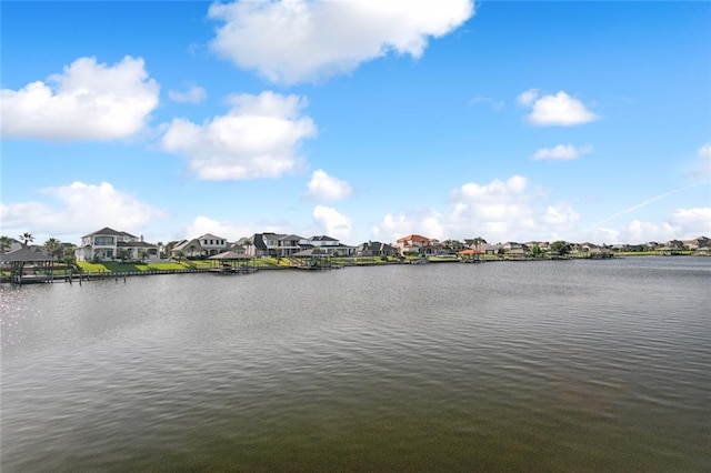 property view of water featuring a residential view