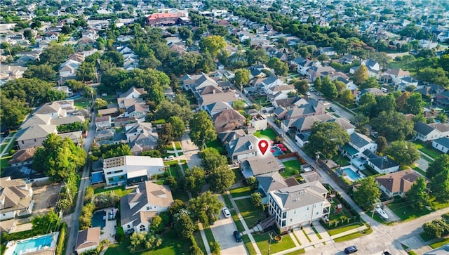 aerial view featuring a residential view