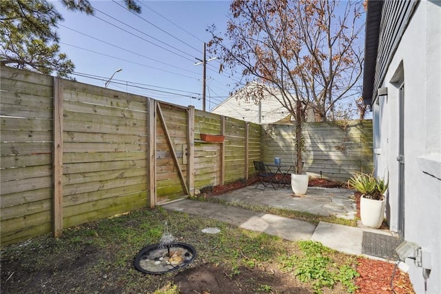 view of yard featuring a patio