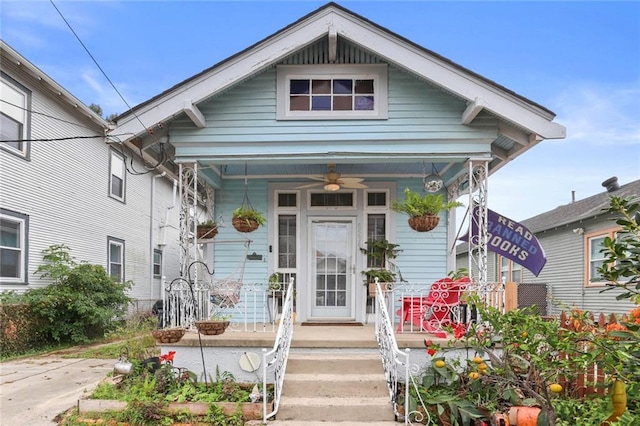 bungalow-style house featuring a porch