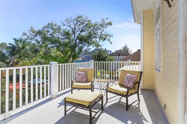 view of balcony