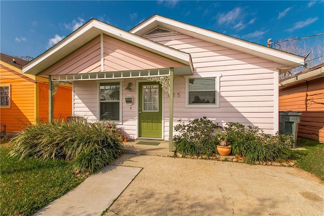 view of bungalow-style home