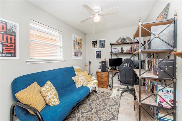 office with ceiling fan