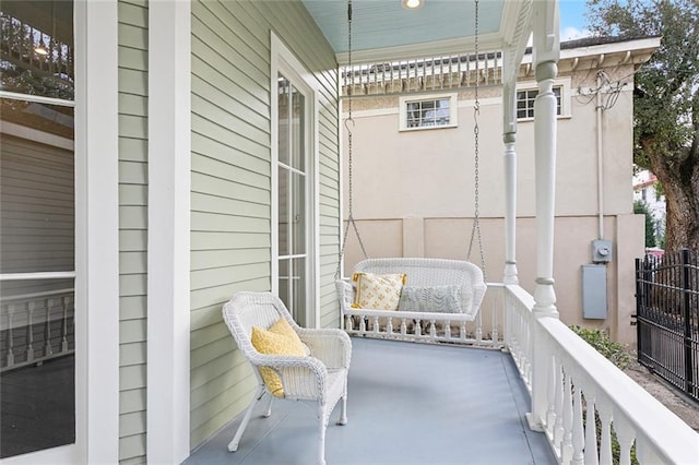 balcony with a porch