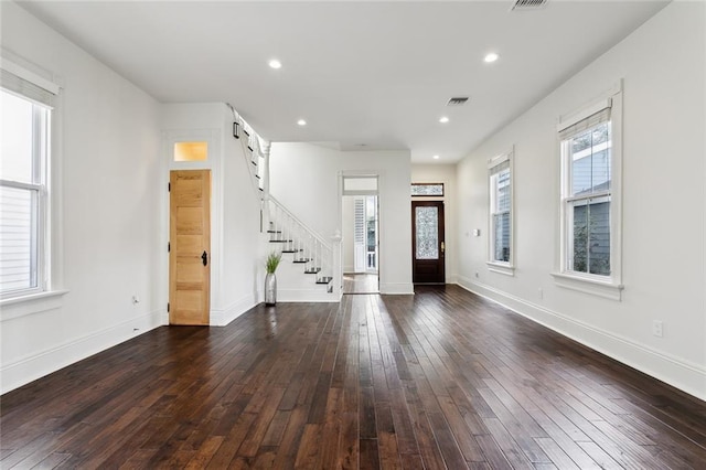 entryway featuring dark hardwood / wood-style floors