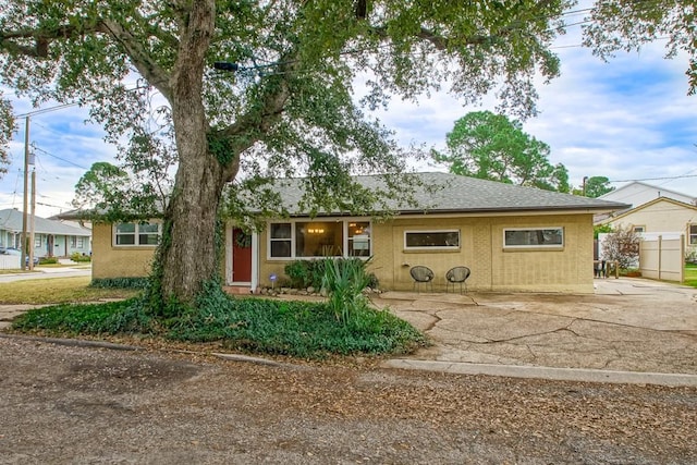 view of ranch-style home