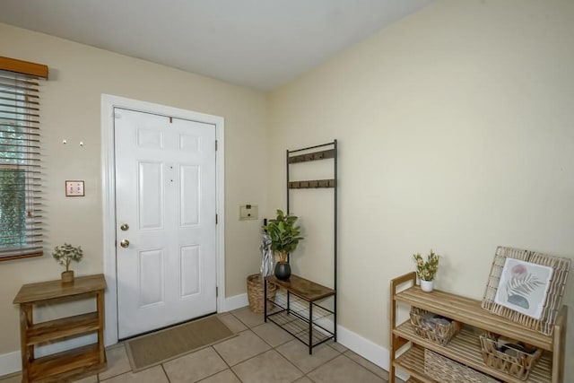 view of tiled foyer